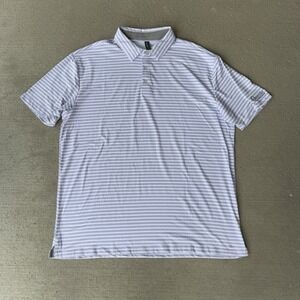 AndersonOrd Men's Polo Shirt XL Gray White Stripe Ocotillo Golf Club